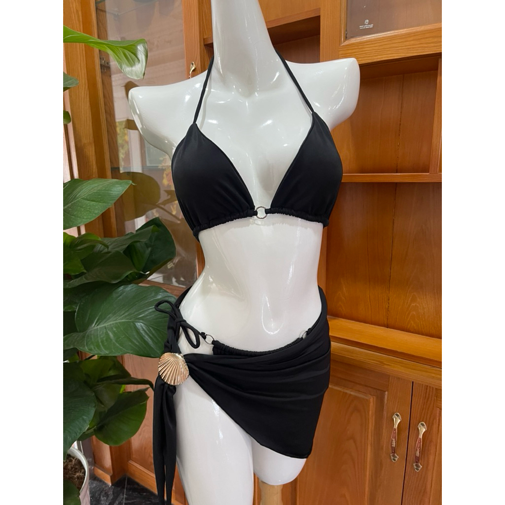 TINA-bikini set 3 mảnh đen sang chảnh