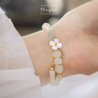 Vòng tay Điền Trúc - Ngọc Hòa Điền - Quà Tặng Ý Nghĩa Thu Hút Vượng Khí Mang Lại May Mắn, Bình An