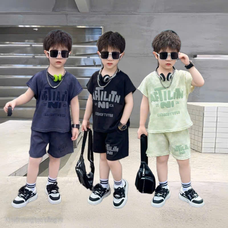 ( COMBO 1- 2 -3 BỘ ) BỘ BÉ TRAI  AFT 3 MÀU CHẤT DÀY DẶN ĐƯỜNG MAY KĨ CÓ TÚI QUẦN ÁO BÉ TRAI MÙA HÈ