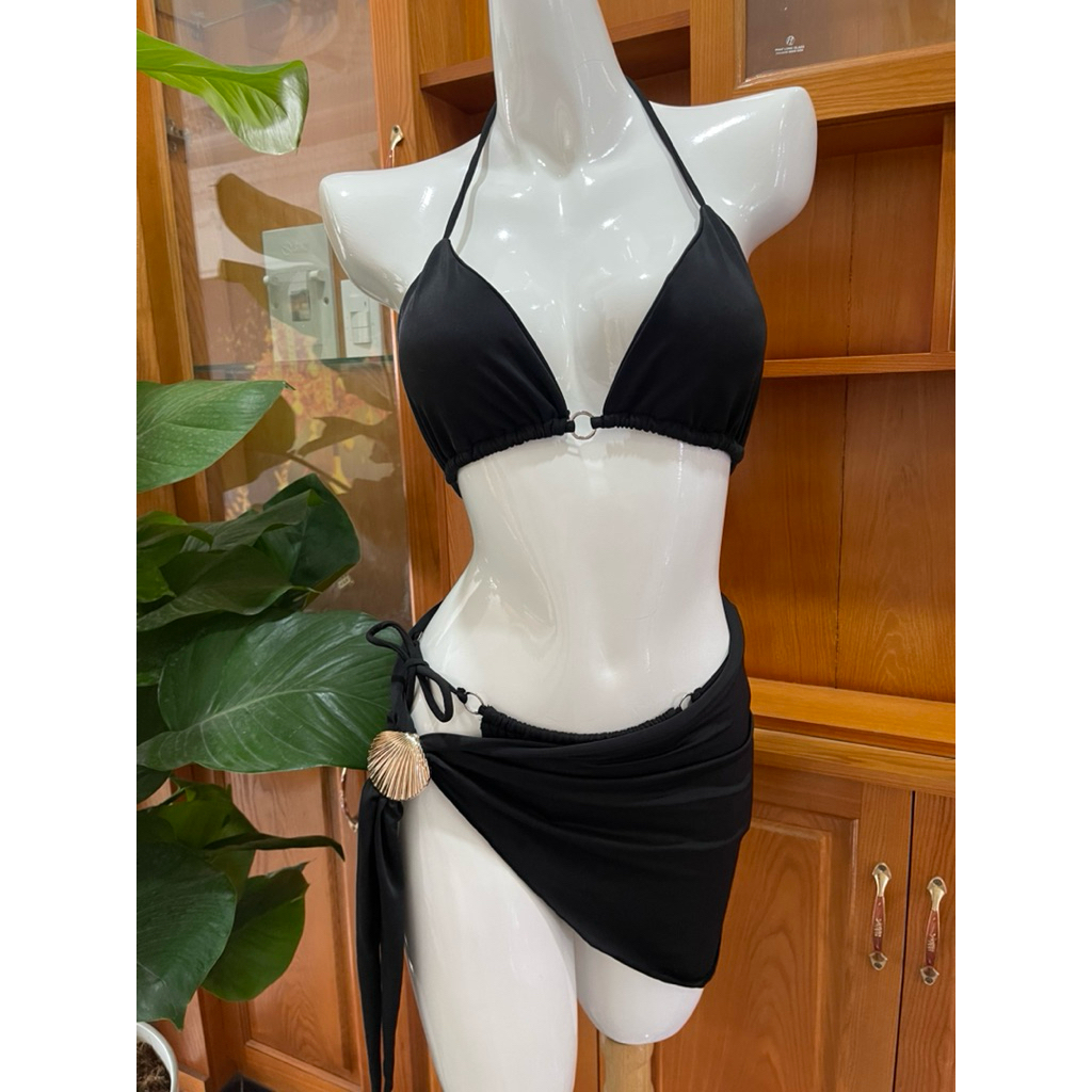 TINA-bikini set 3 mảnh đen sang chảnh
