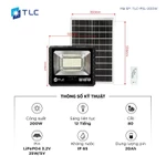 Đèn Pha Năng Lượng Mặt Trời SUNLUX TLC Công Suất 100W 200W 300W Tấm Pin Mono Sạc Nhanh Sáng 12h Chống Nước IP65_PSL — ảnh 8