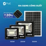 Đèn Pha Năng Lượng Mặt Trời SUNLUX TLC Công Suất 100W 200W 300W Tấm Pin Mono Sạc Nhanh Sáng 12h Chống Nước IP65_PSL — ảnh 4