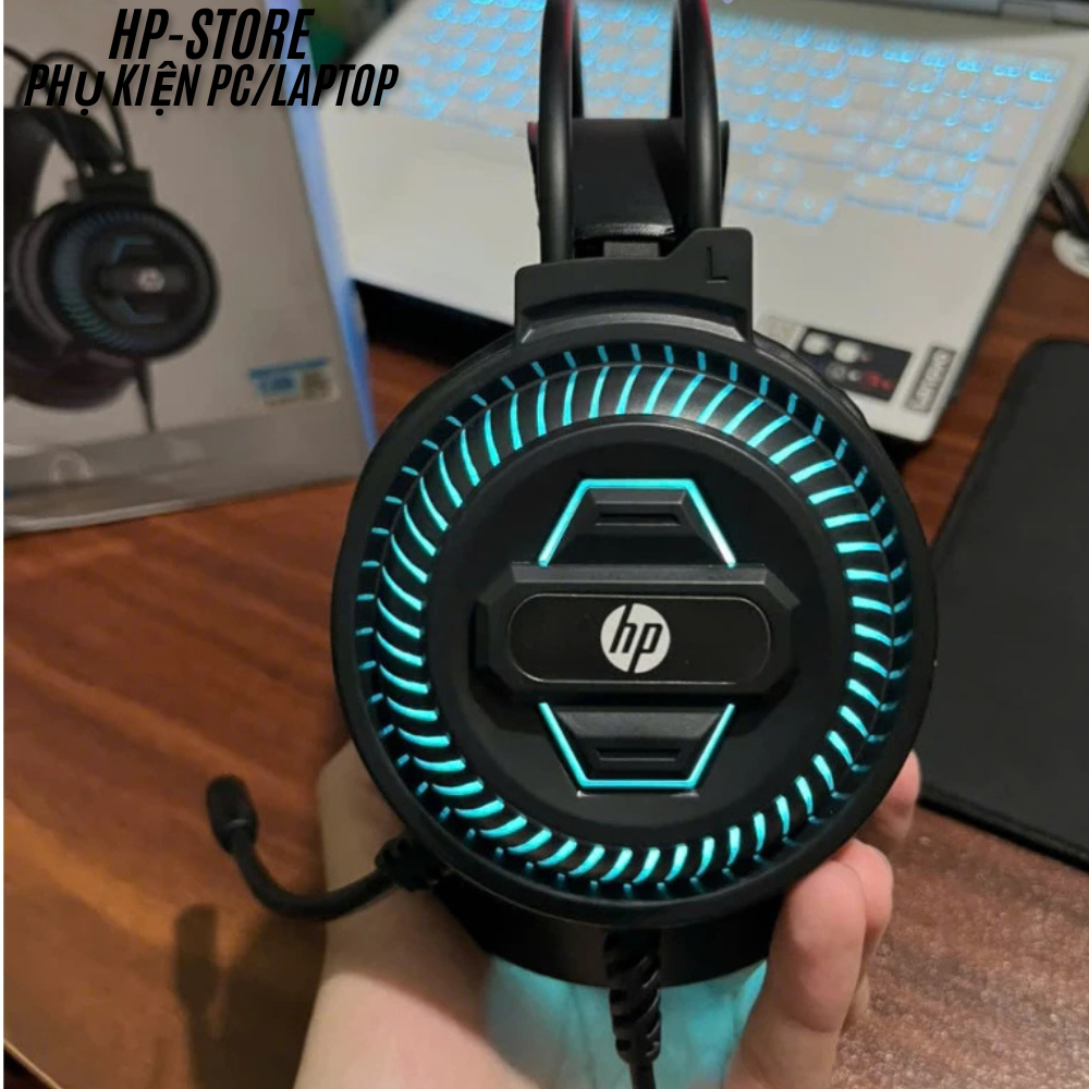 Tai nghe Gaming HP-DHE 8001U Leb RGB kết nối cổng USB 7.1 âm thanh cực hay, có Mic, Chuyên Game cho PC/Laptop, BH 12T