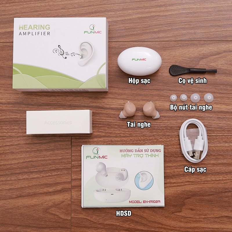 Máy trợ thính siêu nhỏ đeo trong tai Funmic EN-IA102A - Giải pháp cải thiện thính lực cho người điếc