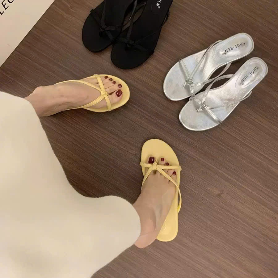 Dép Nữ Quai Kẹp Đế Xuồng Mềm 3cm – Êm Chân Không Đau Thoải Mái, Dép Nữ Mang Hàng Ngày H001 - NT Shoes