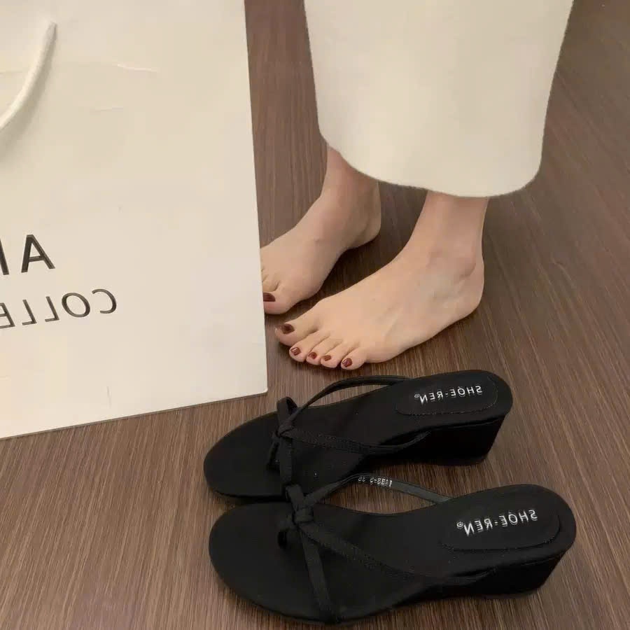 Dép Nữ Quai Kẹp Đế Xuồng Mềm 3cm – Êm Chân Không Đau Thoải Mái, Dép Nữ Mang Hàng Ngày H001 - NT Shoes