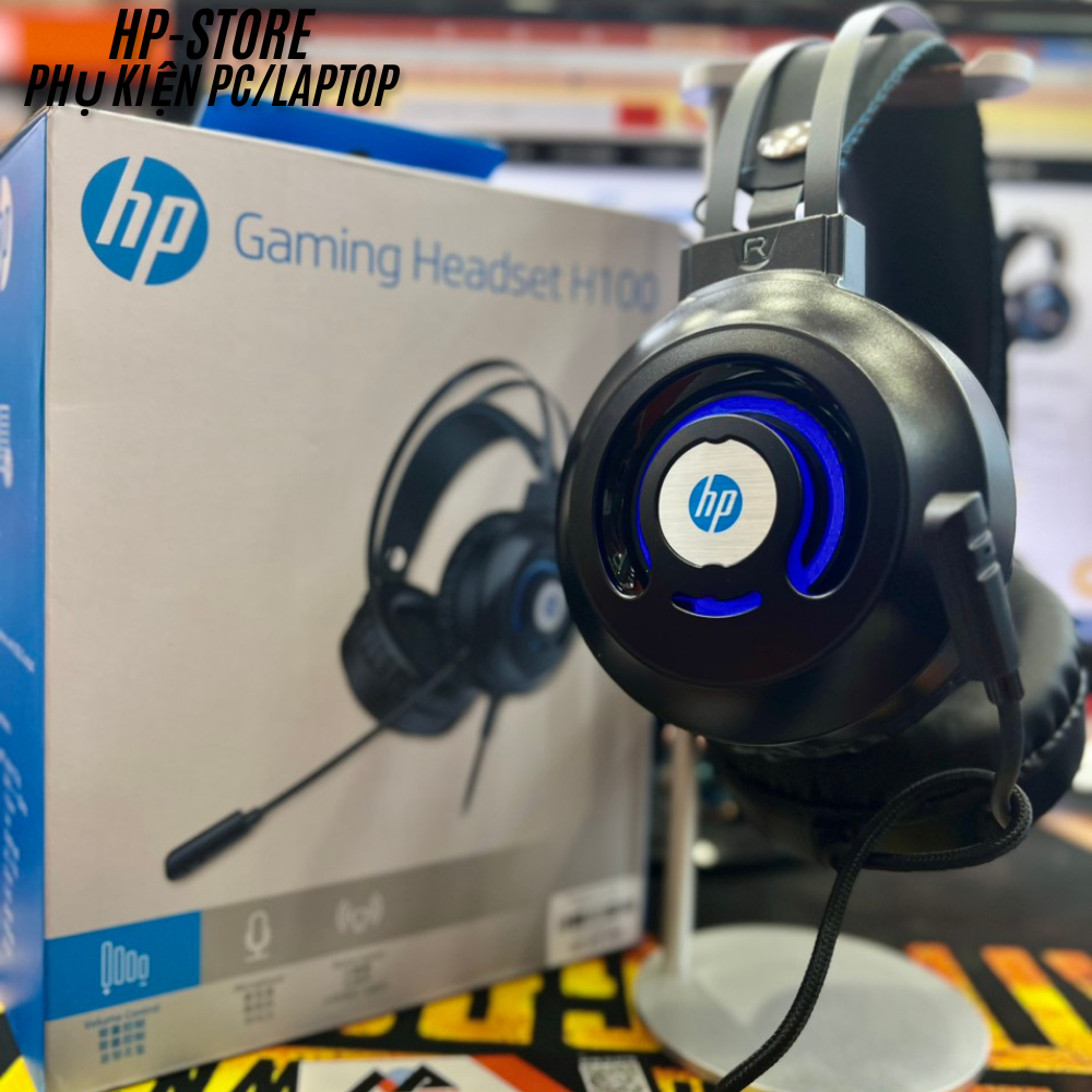 Tai nghe Gaming HP H100 Leb RGB kết nối cổng USB 7.1 âm thanh cực hay, có Mic, chuyên Game cho PC/Laptop
