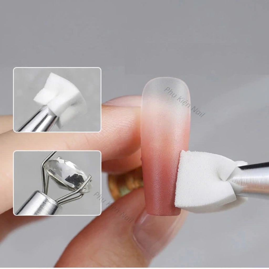 hộp bông mút dặm omber chuyên dụng , sẵn ship ạ