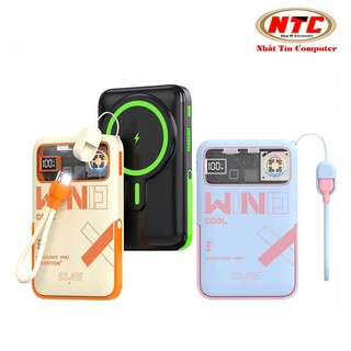[Có 3C] Sạc dự phòng không dây Magnetic 15W PHANTOM P50 10000mAh Cáp TypeC to LaiNing PD 22.5W, Có giá đỡ, Tản nhiệt