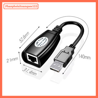 Bộ Nối Dài Cáp USB Qua Dây Mạng 50M – USB Extender Qua Cáp LAN RJ45 Tín Hiệu Ổn Định
