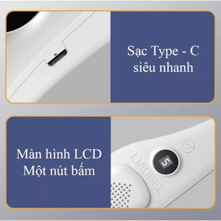 Quạt Đeo Cổ Mini 360 Độ Không Cánh Cao Cấp | Quạt Tích Điện Siêu Êm Pin Lâu Sạc Type C LCD