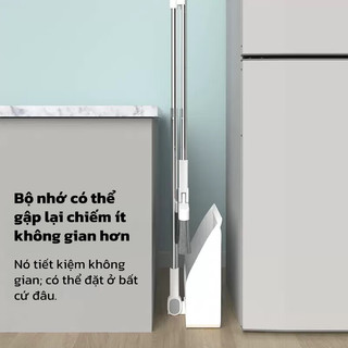 YOWXll Bộ chổi quét nhà gấp gọn thông minh kèm hót rác cán dài 2 trong 1 đa năng. xoay180 độ,độ quét sạch mọi ngóc ngách