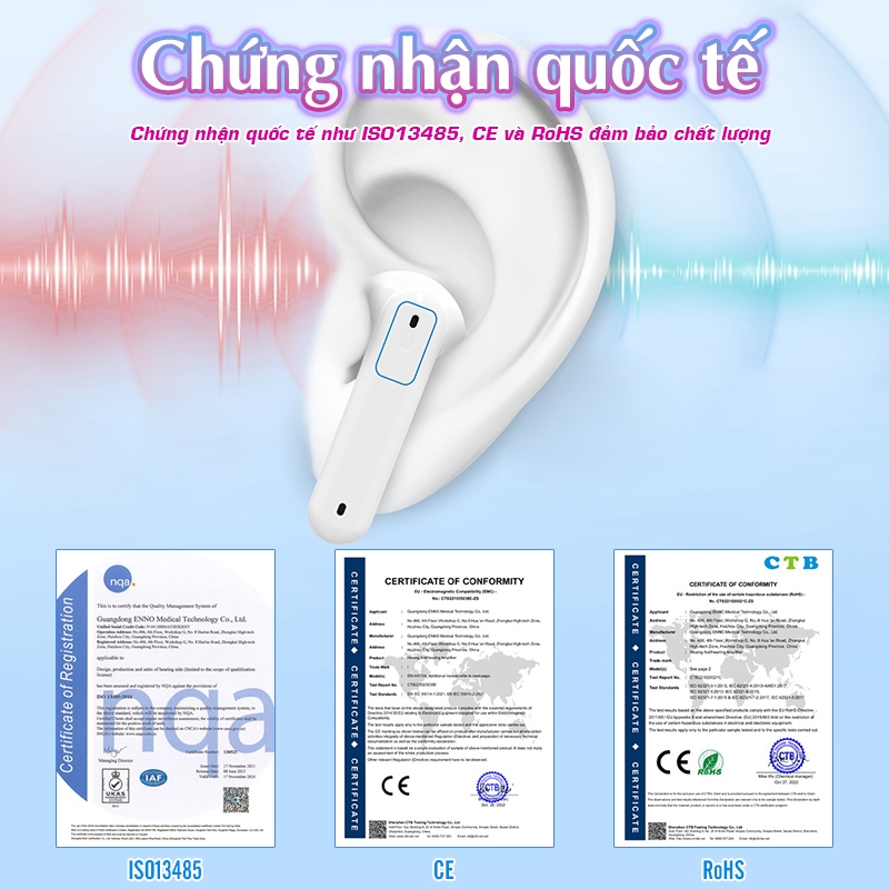 Máy trợ thính thông minh Funmic EN-IA102D - Kết nối Bluetooth, âm thanh khuyếch đại to rõ