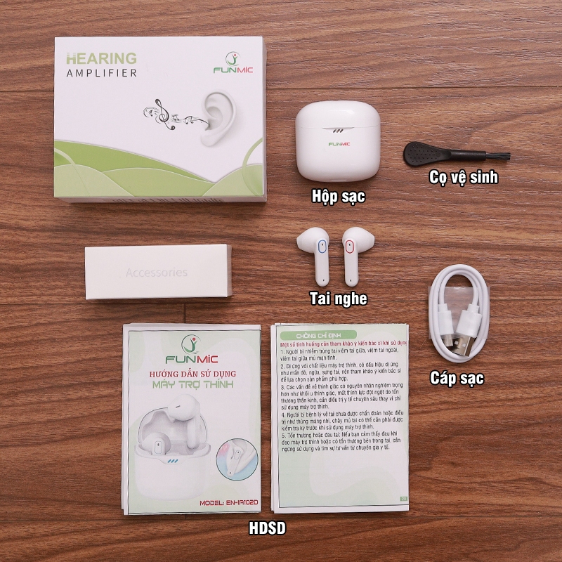 Máy trợ thính thông minh Funmic EN-IA102D - Kết nối Bluetooth, âm thanh khuyếch đại to rõ