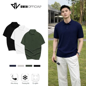 Áo polo dệt kim nam DWIN basic chất vải len thừng form Regular Fit Local Brand PL03A