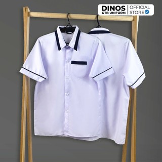 Áo Sơ Mi Học Sinh Trắng DINOS GTB Áo Ngắn Tay, Vải Kate Ít Nhăn, Đủ Size Nam Nữ Đồng Phục Học Sinh