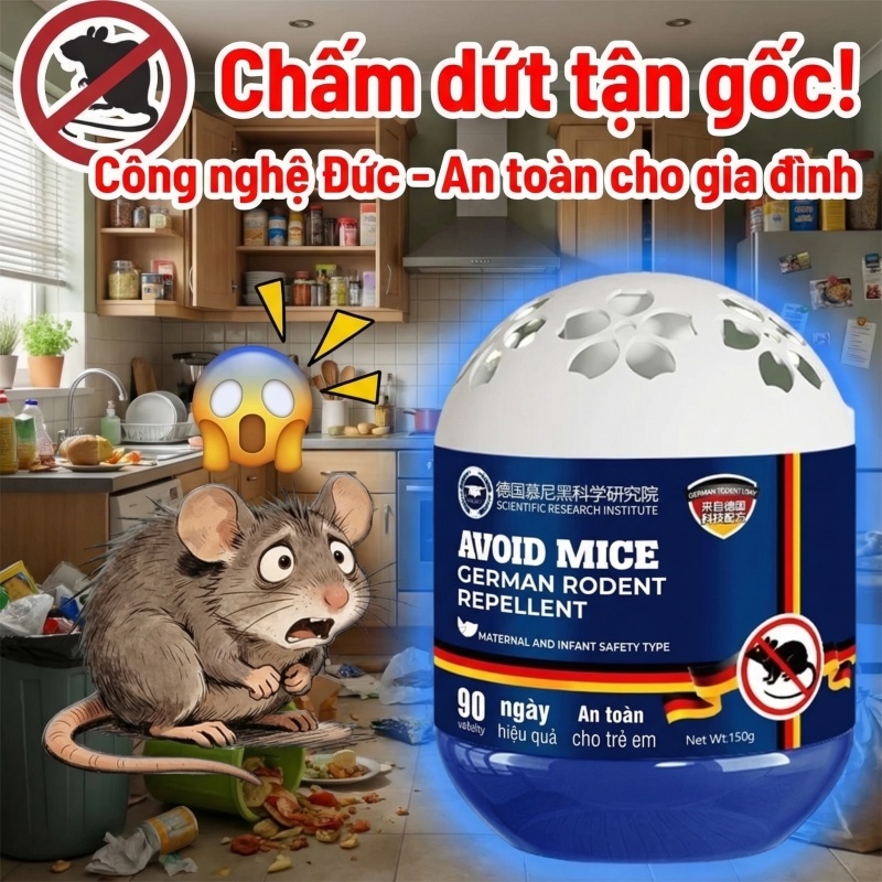 【Mua 1 tặng 1】🐭 Gel & thuốc đuổi chuột 150g – Chỉ cần đặt, chuột biến mất, chiết xuất tự nhiên, an toàn cho gia đình