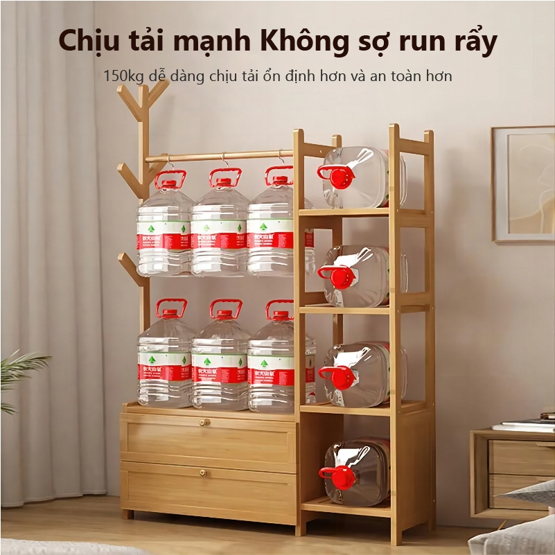 Tủ Quần Áo Tre Đa Năng Kết Hợp Treo Đồ Và Kệ Mở Tiết Kiệm Diện Tích Cho Phòng Ngủ Nhỏ Kích Thước