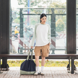 3PhầnTư - Áo Thun Regular Tay Dài Phối Màu Raglan 100% Cotton Thấm Hút Tốt - TTSM24007