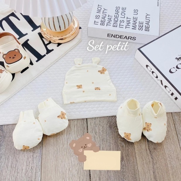 [Peinn] MŨ, BAO TAY, BAO CHÂN CHẤT THUN LẠNH PETIT, BẢNG MÀU HÀN QUỐC SIÊU MỀM, MÁT CHO BÉ SƠ SINH