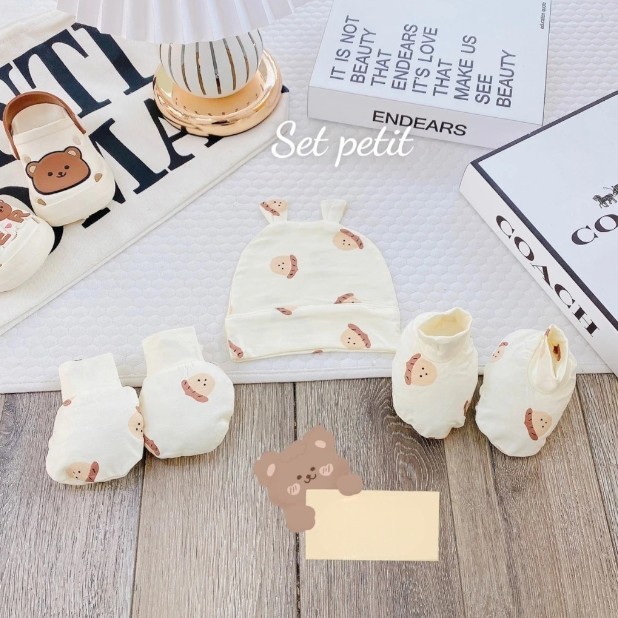 [Peinn] MŨ, BAO TAY, BAO CHÂN CHẤT THUN LẠNH PETIT, BẢNG MÀU HÀN QUỐC SIÊU MỀM, MÁT CHO BÉ SƠ SINH