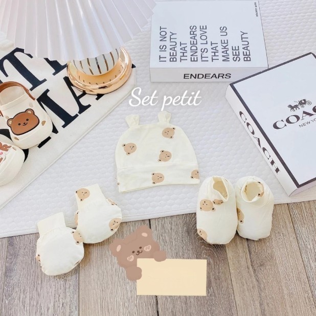 [Peinn] MŨ, BAO TAY, BAO CHÂN CHẤT THUN LẠNH PETIT, BẢNG MÀU HÀN QUỐC SIÊU MỀM, MÁT CHO BÉ SƠ SINH