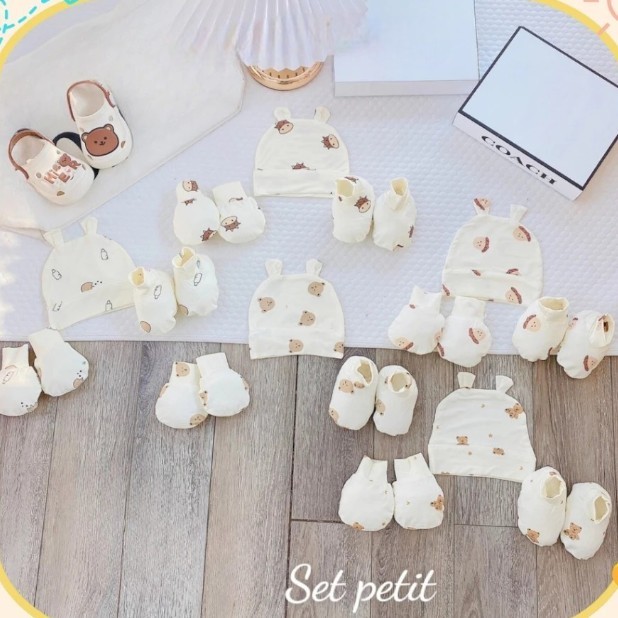 [Peinn] MŨ, BAO TAY, BAO CHÂN CHẤT THUN LẠNH PETIT, BẢNG MÀU HÀN QUỐC SIÊU MỀM, MÁT CHO BÉ SƠ SINH