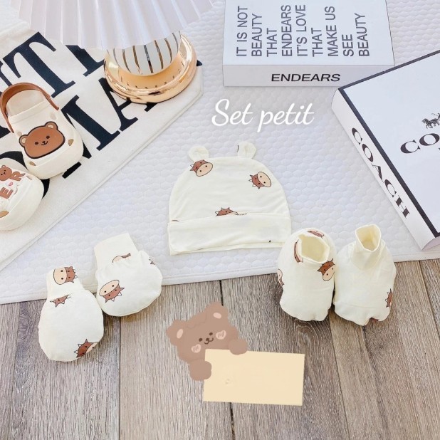 [Peinn] MŨ, BAO TAY, BAO CHÂN CHẤT THUN LẠNH PETIT, BẢNG MÀU HÀN QUỐC SIÊU MỀM, MÁT CHO BÉ SƠ SINH