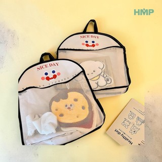 Túi Lưới Treo Tường Decor Phong Cách Hàn Quốc Happy Day