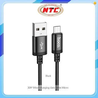 Cáp sạc dây dù siêu bền Hoco X89 cổng Micro-USB, dài 1M (Đen)
