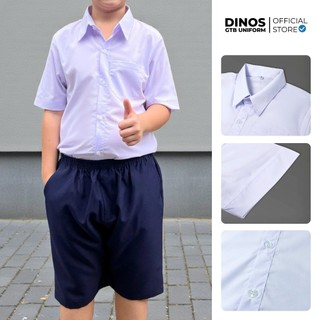 Áo Sơ Mi Học Sinh Trắng DINOS GTB Áo Ngắn Tay, Vải Kate Ít Nhăn, Đủ Size Nam Nữ Đồng Phục Học Sinh