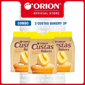 Combo 3 Túi Bánh Custas Bakery Castella Trứng Lava (3 Gói/Túi)