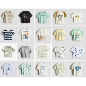 Áo phông thun cotton áo cộc tay hè bé trai HM Auth ( link 1 )