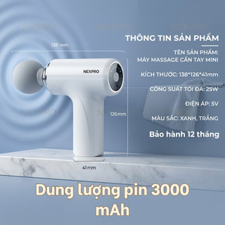 máy massage cổ vai gáy , máy massage cầm tay Nexpro 6 chế độ bảo hành 12 tháng