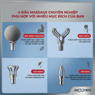 máy massage cổ vai gáy , máy massage cầm tay Nexpro 6 chế độ bảo hành 12 tháng