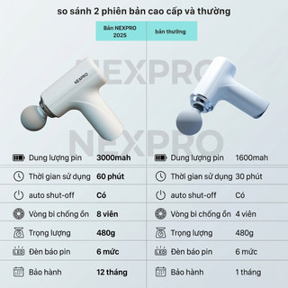 máy massage cổ vai gáy , máy massage cầm tay Nexpro 6 chế độ bảo hành 12 tháng