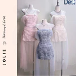 Váy JOLIE - Đầm Maxi Trễ Vai Cao Cấp, Thiết Kế Tiểu Thư Đi Tiệc, Sự Kiện — ảnh 4
