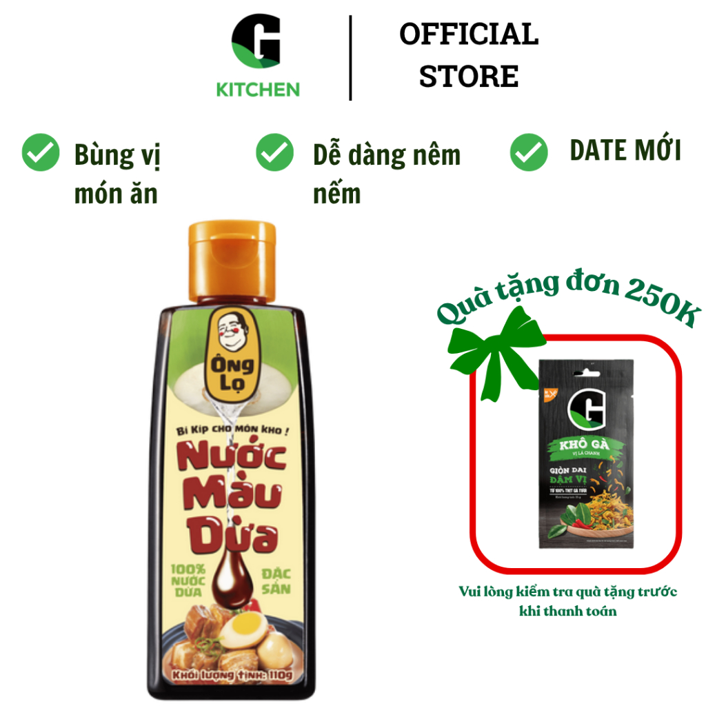 Nước màu dừa Ông Lọ G Kitchen 110g