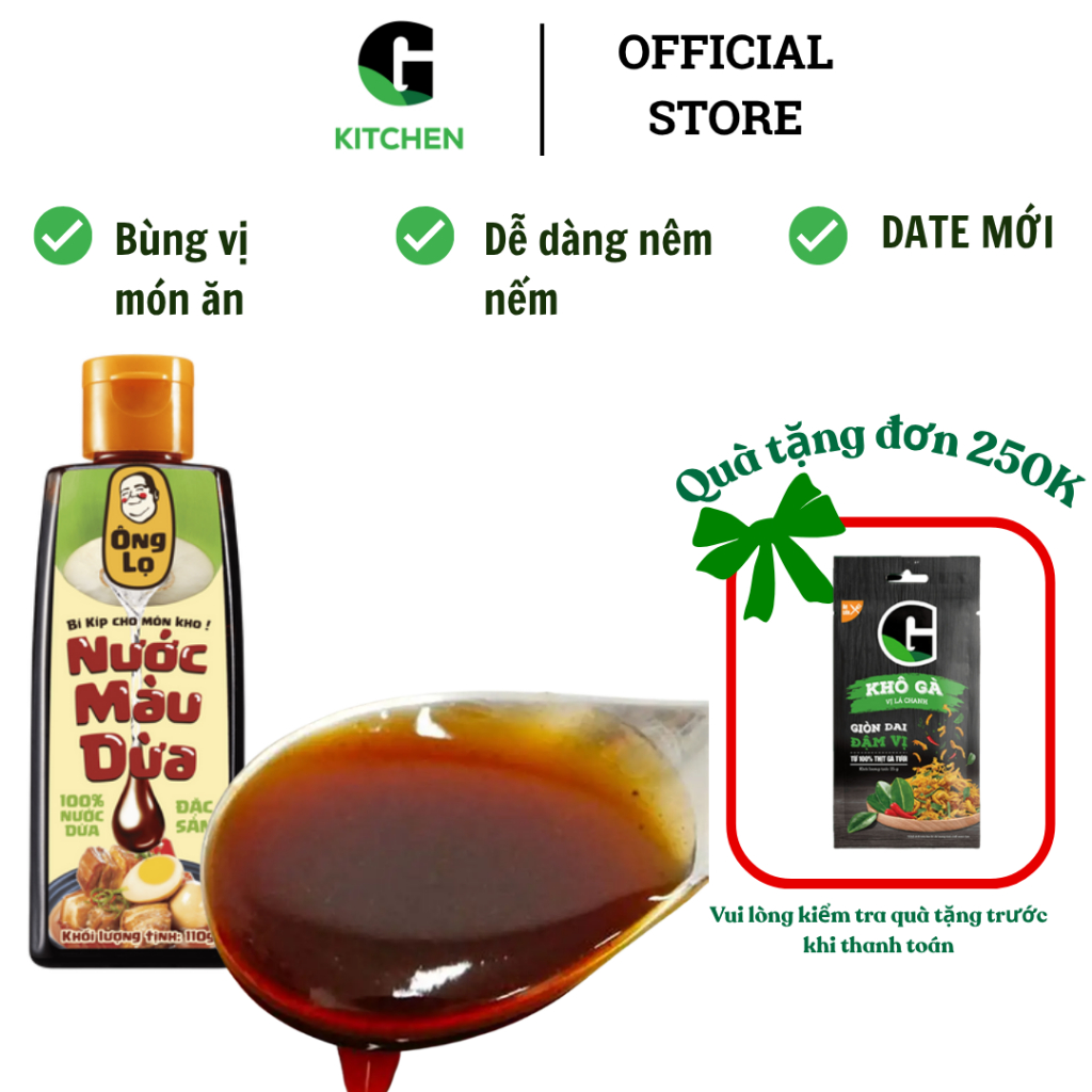 Nước màu dừa Ông Lọ G Kitchen 110g