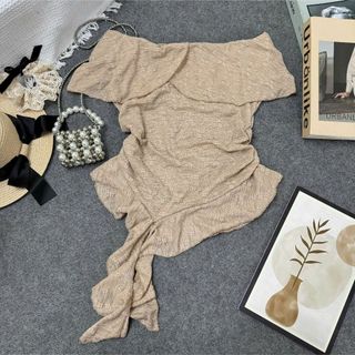 Áo Ren Bigsize Nữ Trễ Vai Nhún Bèo Che Bụng Tôn Dáng Dễ Phối Váy Quần Mặc Hàng Ngày 60-92kg A350