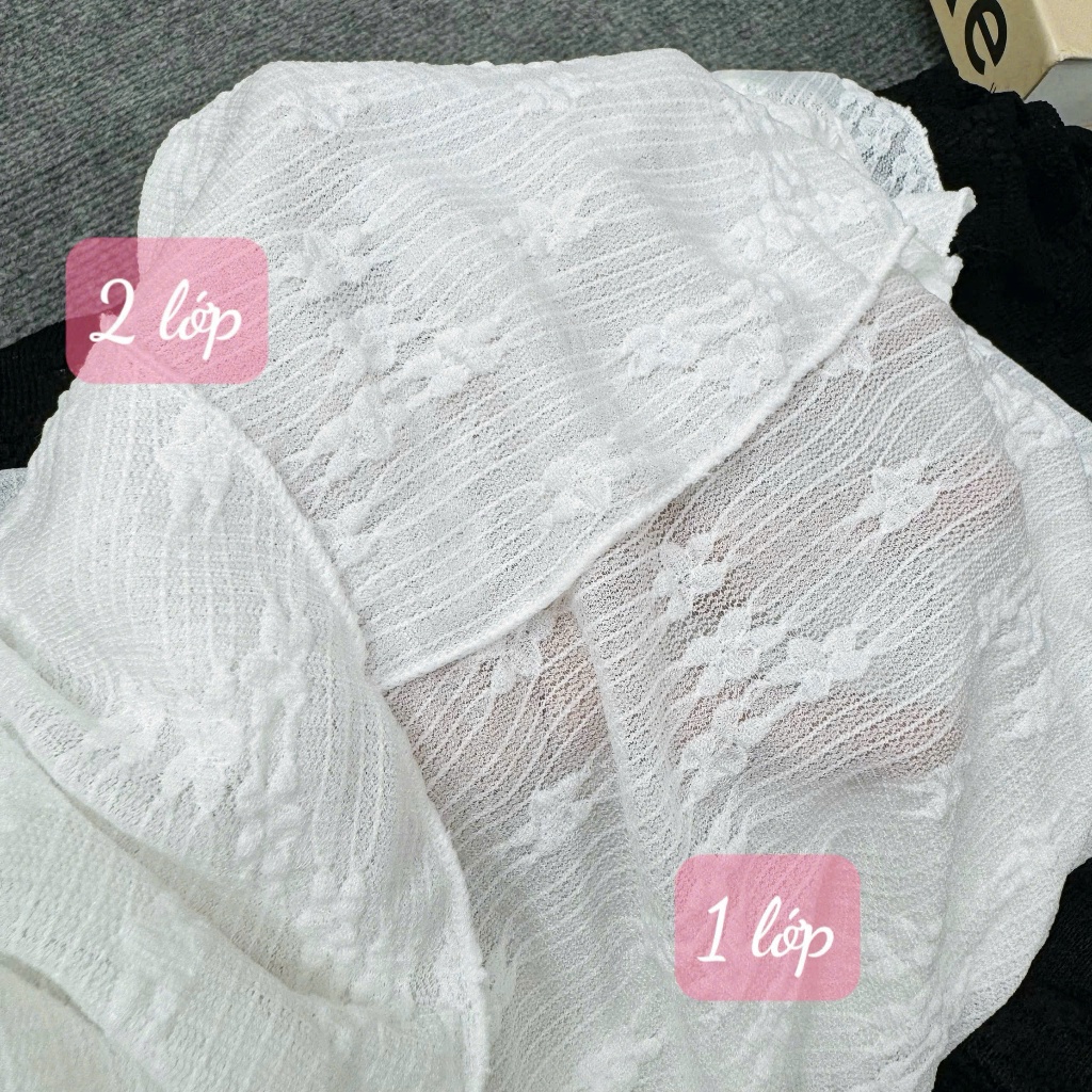 Áo Bigsize Nữ Ren Trễ Vai Co Giãn Nhẹ Dây Rút Eo Dáng Xòe Che Khuyết Điểm 60-92kg A350