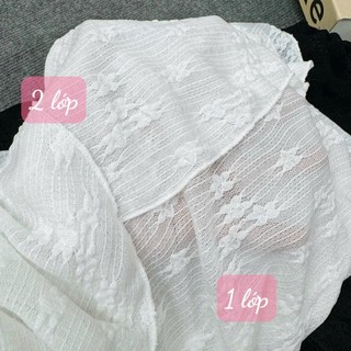 Áo Ren Bigsize Nữ Trễ Vai Nhún Bèo Che Bụng Tôn Dáng Dễ Phối Váy Quần Mặc Hàng Ngày 60-92kg A350