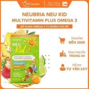 Vitamin tổng hợp phát triển toàn diện cho bé Neubria Neu Kid Multivitamin Plus Omega Anh Quốc