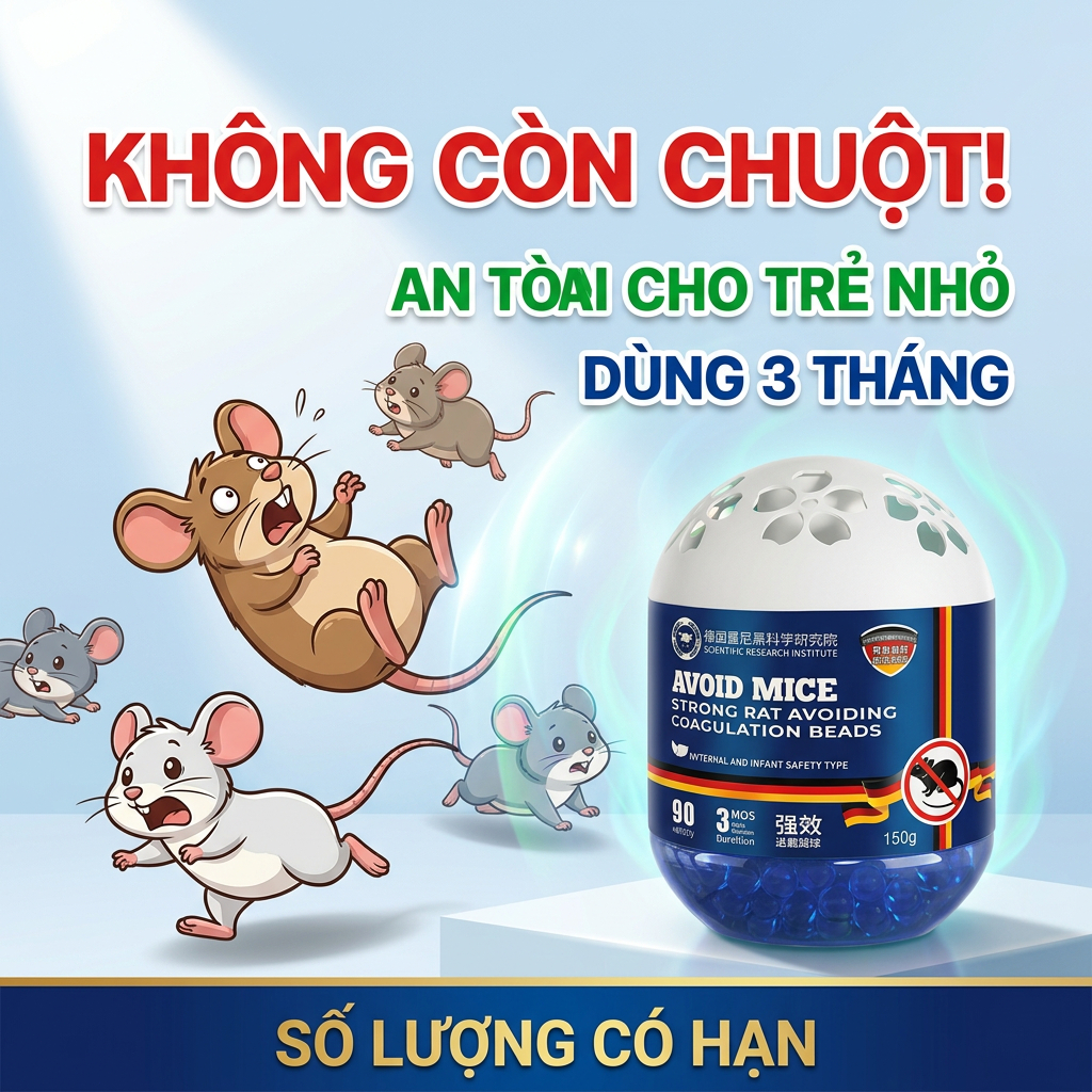M1T1 viên đuổi chuột - thuốc đuổi chuột siêu mạnh, chuột chạy sạch chỉ sau 1 lần dùng