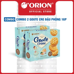 Combo 2 Hộp Bánh Goute Creme Đậu Phộng (16 Gói/Hộp)