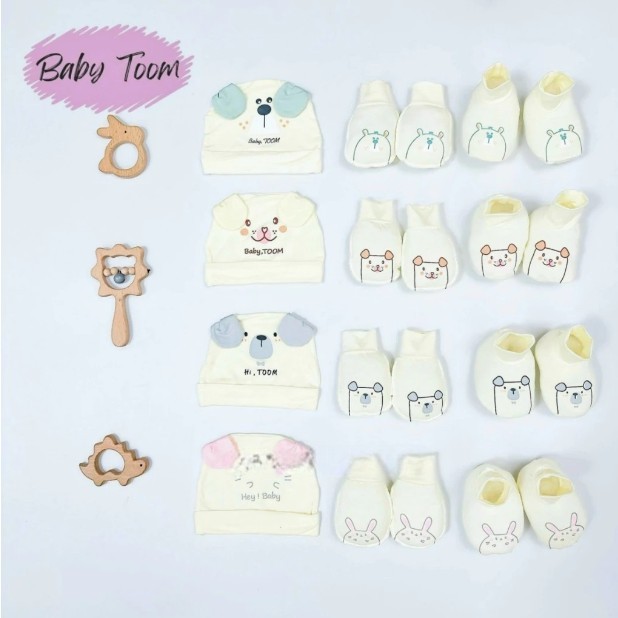 [Peinn] [BẢNG KEM] Mũ, Bao Tay, Bao Chân Baby Tom Chất Thun Lạnh Petit Cao Cấp Cho Bé Sơ Sinh 0-3 Tháng