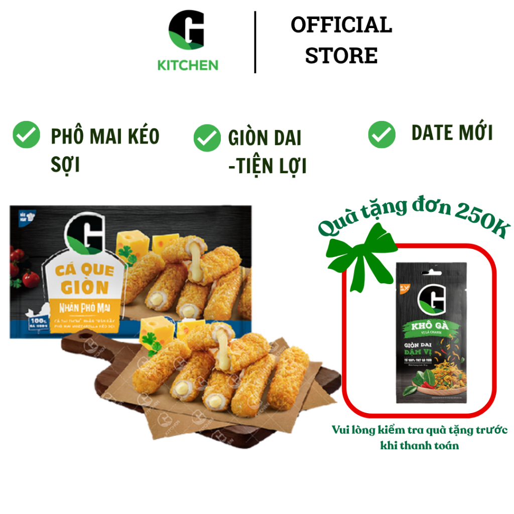 Cá que giòn nhân phô mai G Kitchen 300g [Giao HCM]
