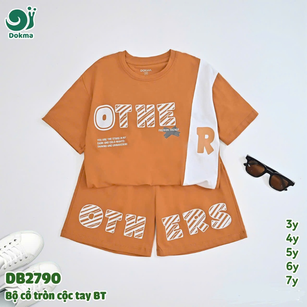 (13-25kg, 3-7Y) Bộ Cộc Tay Dokma Thể Thao Bé Trai DB2790 DB2078 DB2809 DB2830
