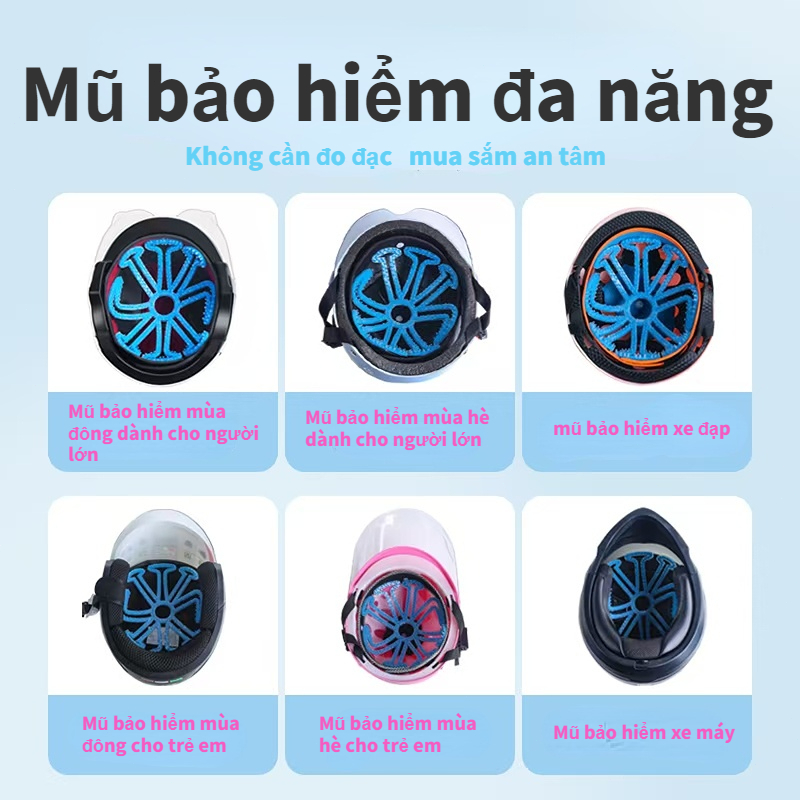 UTUONY Lớp lót mũ bảo hiểm đa chức năng: ngăn tóc bị bẹp, bảo vệ tóc, thoáng khí và cách nhiệt.