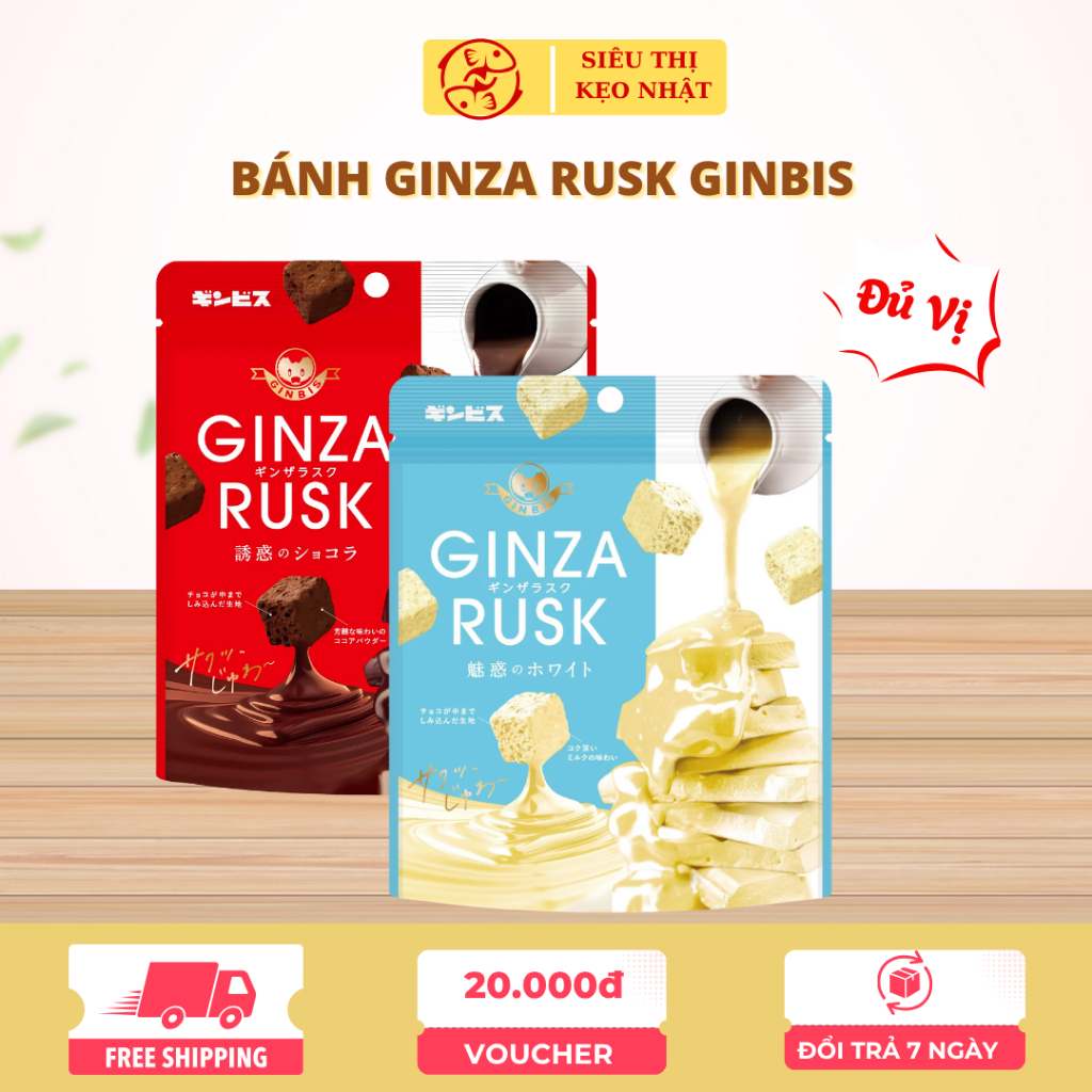 Bánh Ginza Rusk Ginbis - Snack Socola Giòn Tan Chuẩn Vị Nhật, Đủ Vị ...
